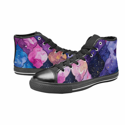 MEN'S Galaxy Stars Nebula High Top Canvas Grunge Custom Sneakers