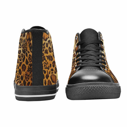 WOMEN'S Animal Print High Top Canvas Dark Academia Shoes
