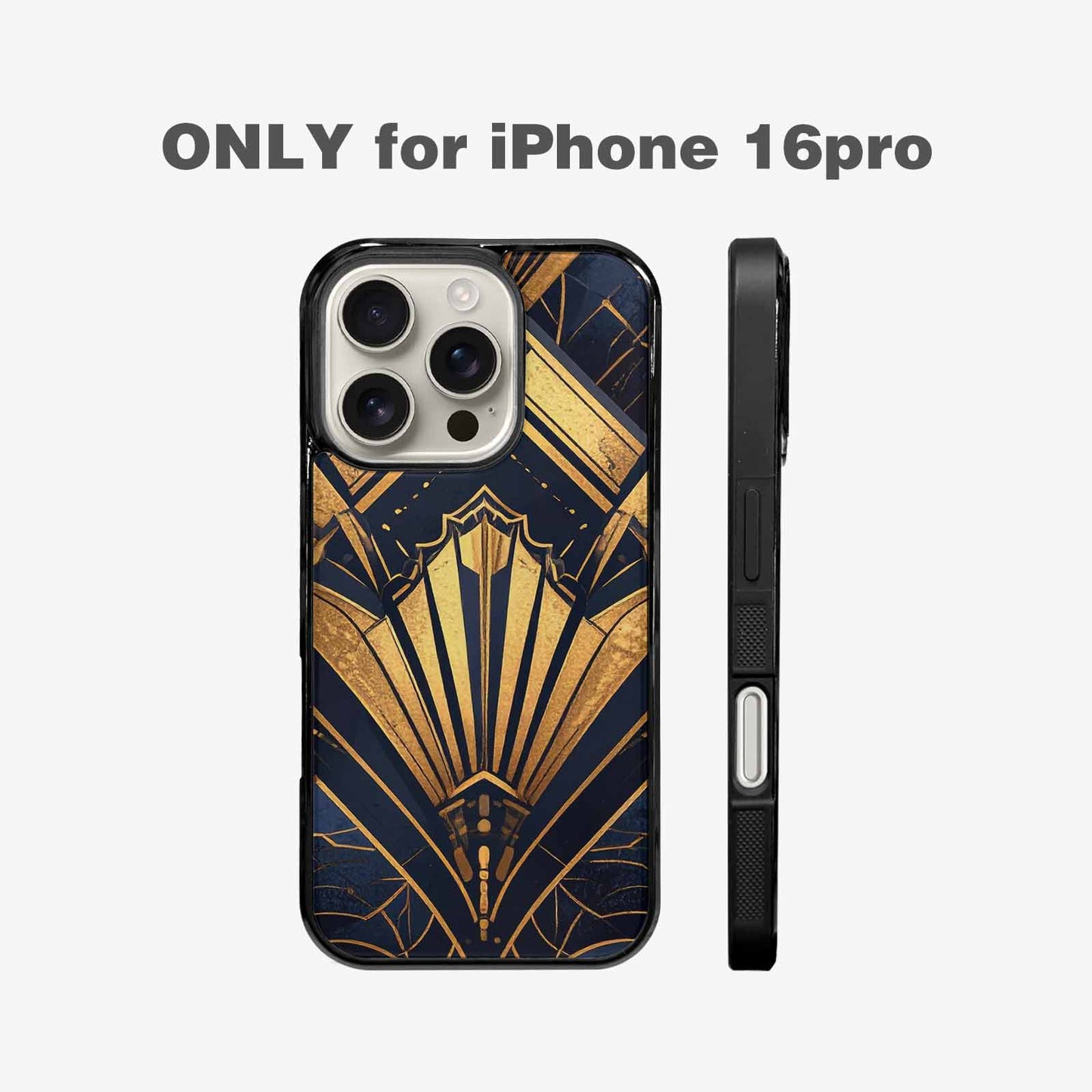 iPhone 16 Pro Case — Art Deco Illustration Pattern, Customized Protective Case