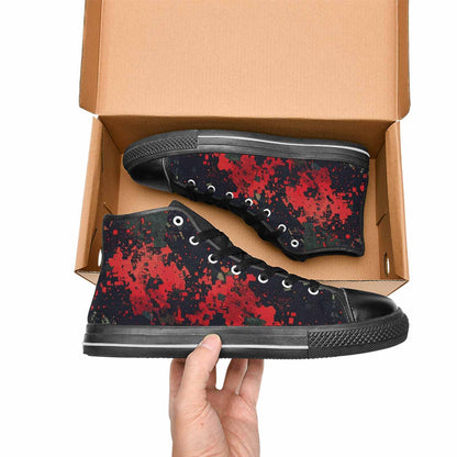 WOMEN'S Military Camouflage Blotch High Top Canvas Cottagecore Custom Shoes