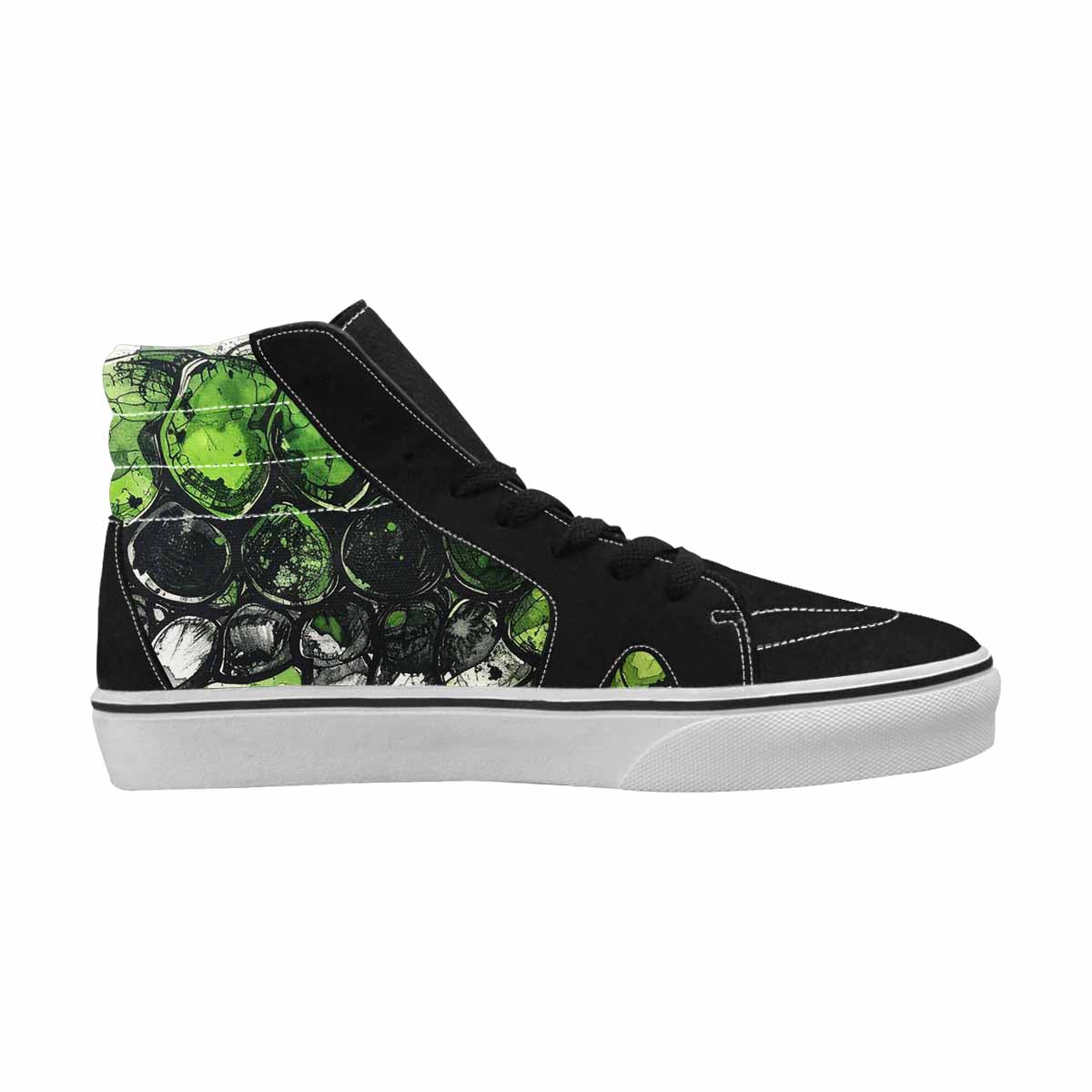 MEN'S Reptile Scale High Top Canvas Cottagecore Custom Sneakers