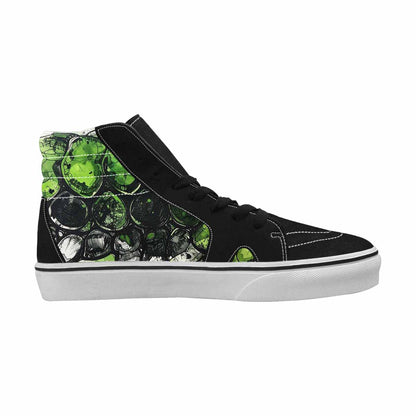 MEN'S Reptile Scale High Top Canvas Cottagecore Custom Sneakers