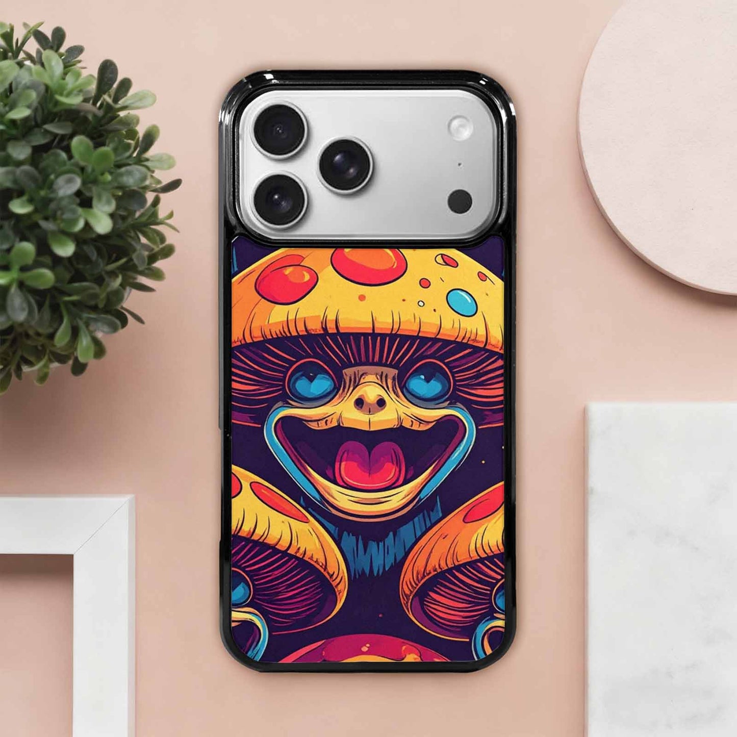 iPhone 17 Pro Max Case — Retro Mushroom Cartoon Art Retro Vintage, Custom Made Phone Cover