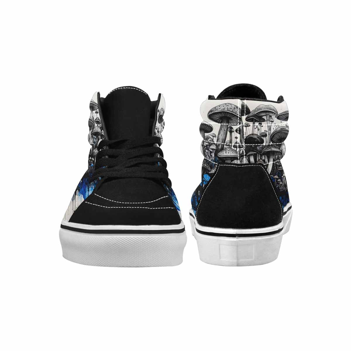 MEN'S Mushrooms (general) High Top Canvas Kaleidoscope Sneakers