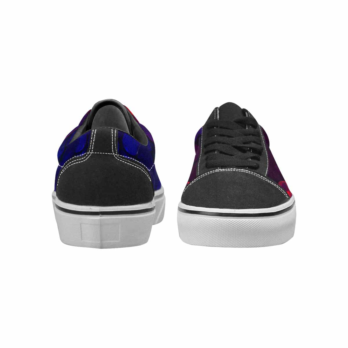 MEN'S Dark Snake Print Canvas Lace-Up Dark Academia Custom Shoes