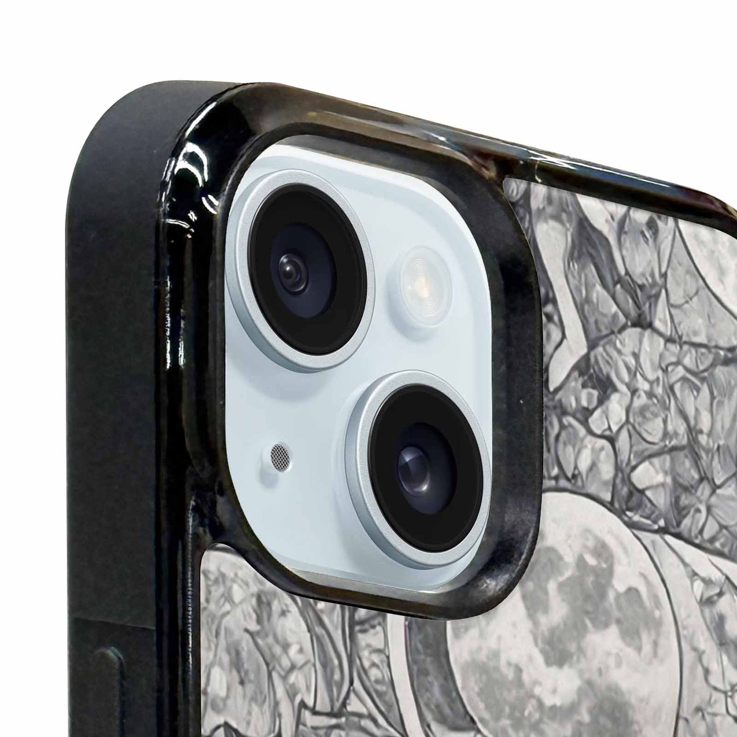 iPhone 15 Plus Case — Wolves Everywhere Collage Overlap Small Wolf, Customized Protective Case