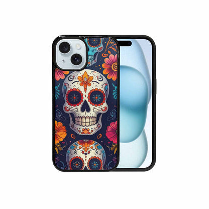 iPhone 15 Case — Day Of Dead Sugar Skull Custom, Custom Print Case Cover