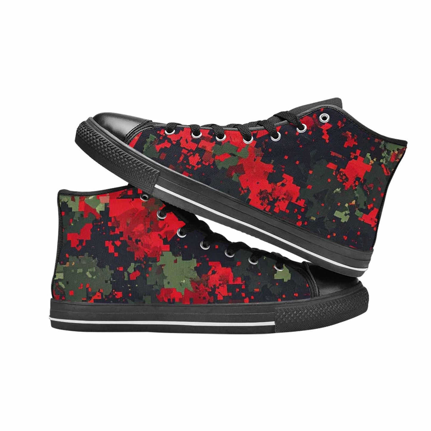 MEN'S Military Camouflage Blotch High Top Canvas Grunge Sneakers