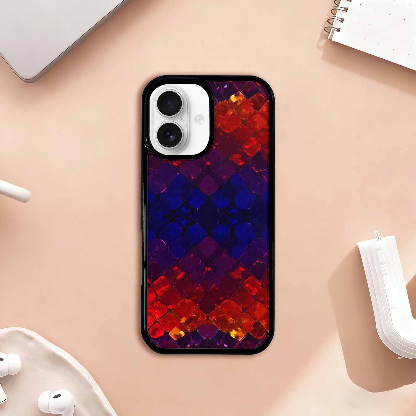 iPhone 17 Case — Snake Print Dark Seamless Animal Print, Custom Designed Case Cover