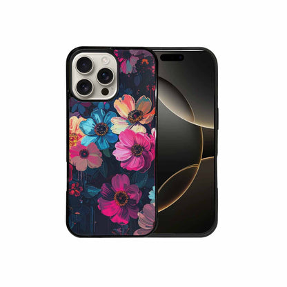 iPhone 16 Pro Max Case — Shadowy Glitch Floral Pattern Hundreds Of, Custom Print Case Cover