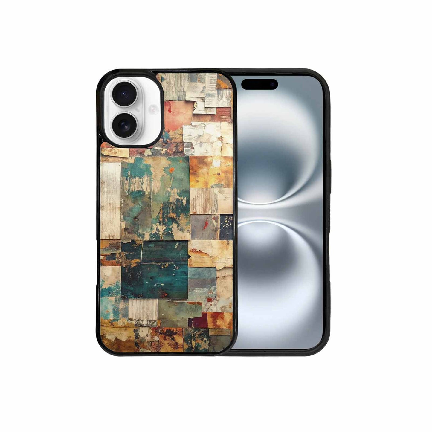 iPhone 16 Plus Case — Distressed Grunge Texture Pattern Hundreds Of, Custom Art Phone Cover