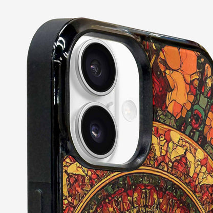 iPhone 16 Plus Case — Mandala Lions Art Seamless Pattern Vibrant, Custom Designed Case Cover