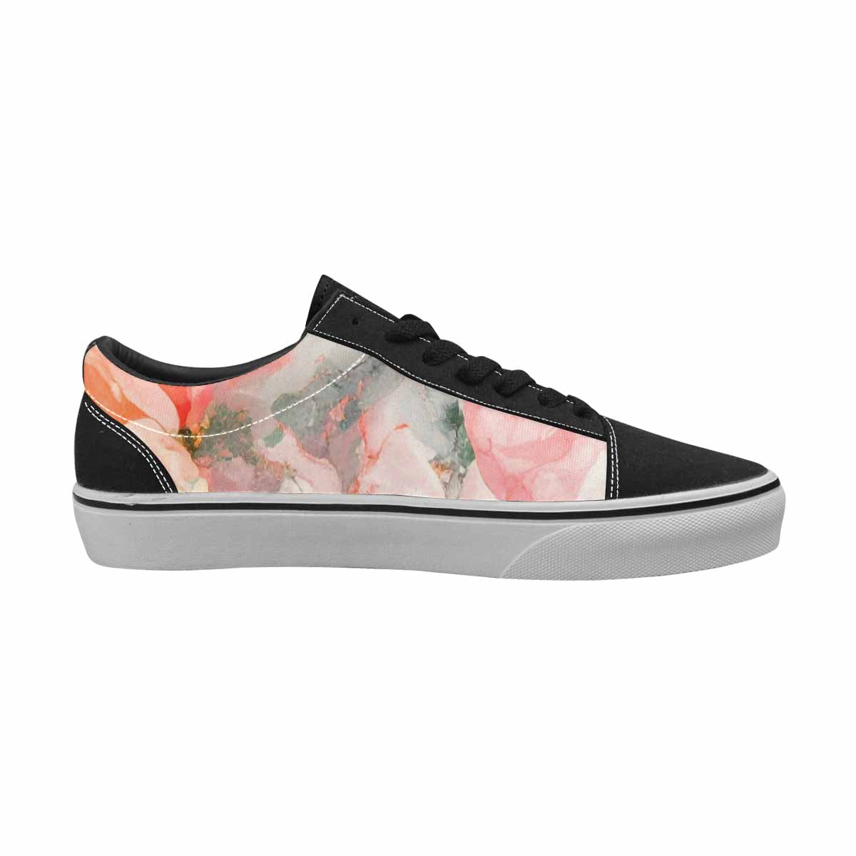 MEN'S Marble Floral Canvas Lace-Up Vivid Shoes