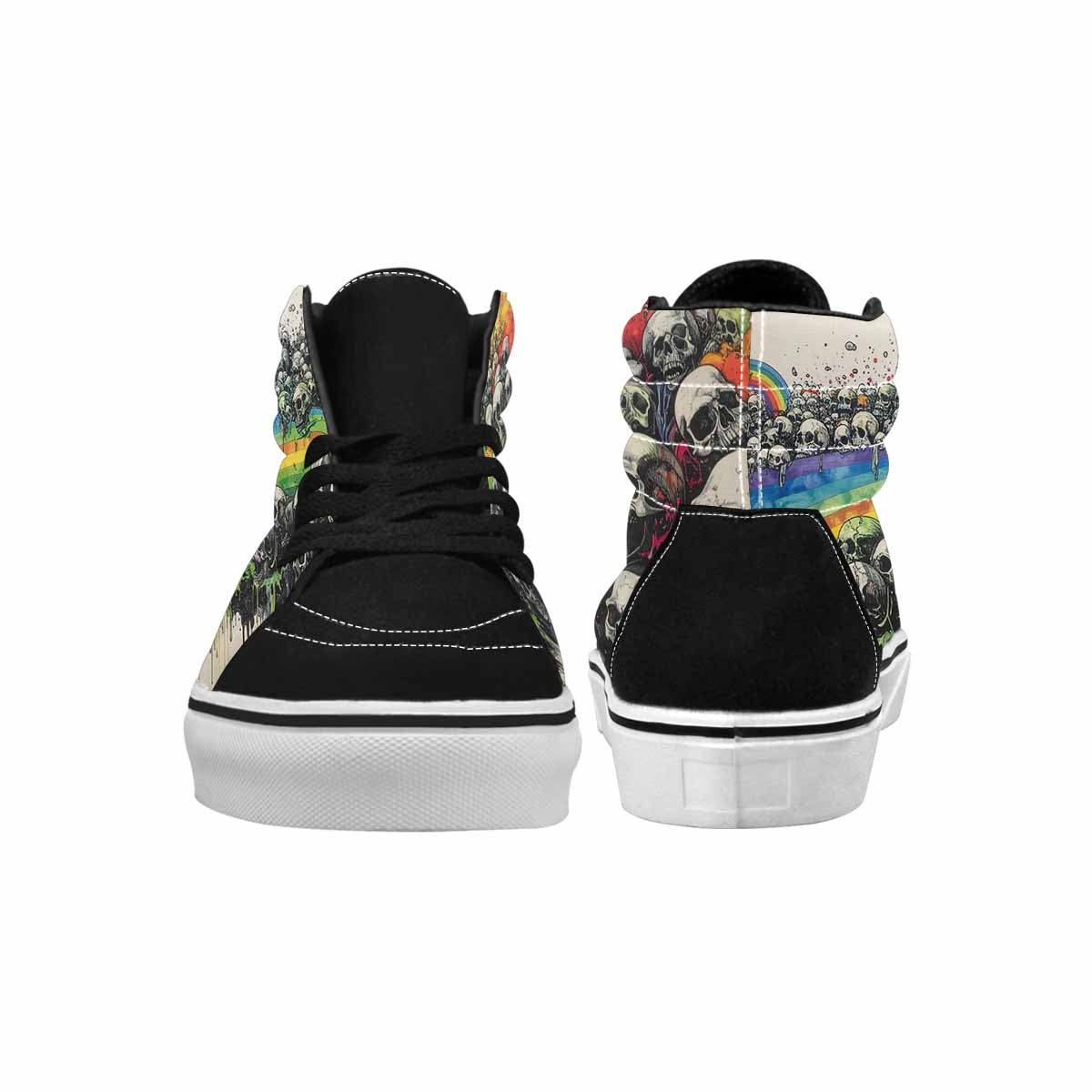 MEN'S Rainbow From Skull S High Top Canvas Wallpaper Art Custom Sneakers