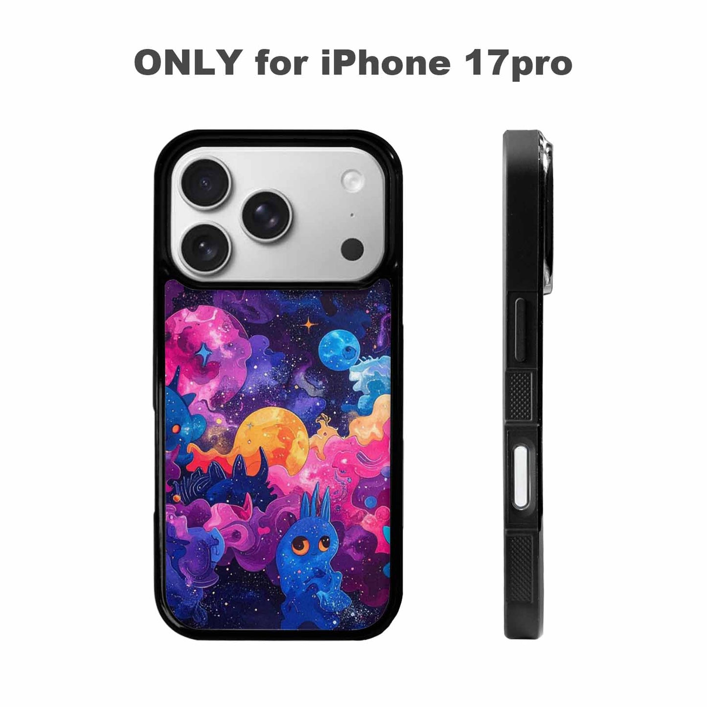iPhone 17 Pro Case — Cosmic Creature And Object Mashup Galaxy, Custom Print Case Cover