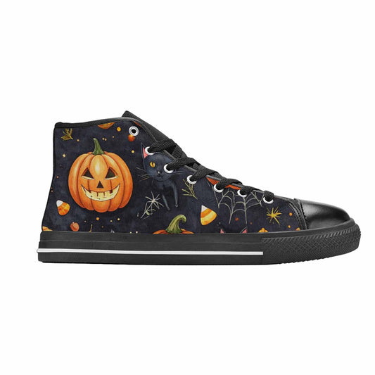 MEN'S Halloween High Top Canvas Wallpaper Art Shoes