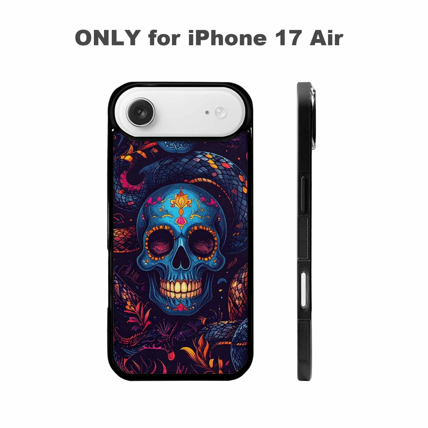 iPhone 17 Air Case — Snake Skulls Print Gothic Skulls, Custom Print Case Cover