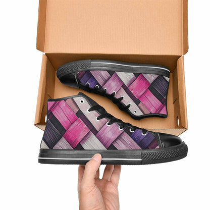 MEN'S Genderfluid Flag Color High Top Canvas Cottagecore Sneakers