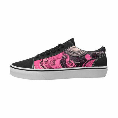 MEN'S Van Gogh Black & Pink Ink Canvas Statement Kaleidoscope Shoes