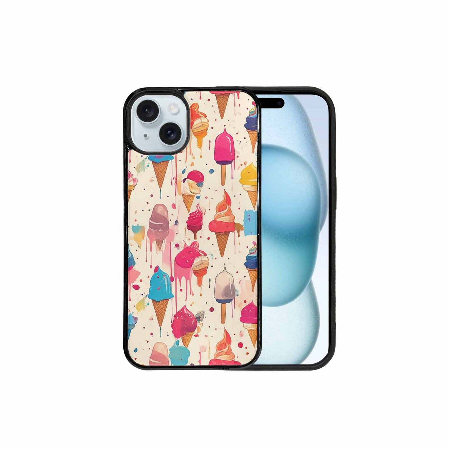 iPhone 15 Plus Case — Ice Cream Motif Ice Cream Motifs, Custom Printed Phone Case