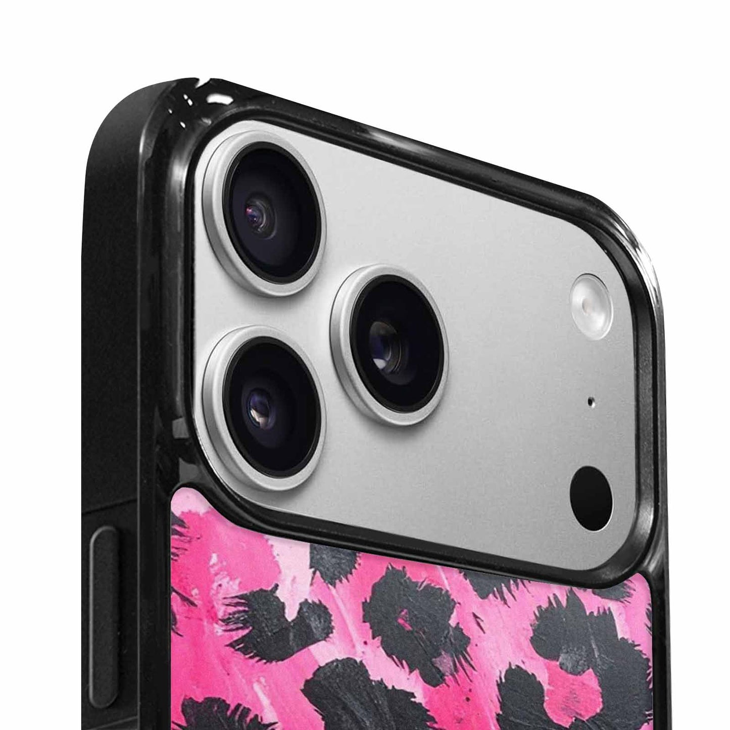 iPhone 17 Pro Max Case — Black &amp; Pink Ink Animal Print, Personalized Phone Case