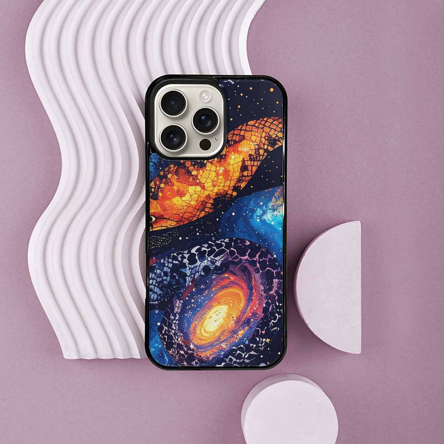 iPhone 16 Pro Max Case — Galaxy Snake Print Custom, Customized Protective Case