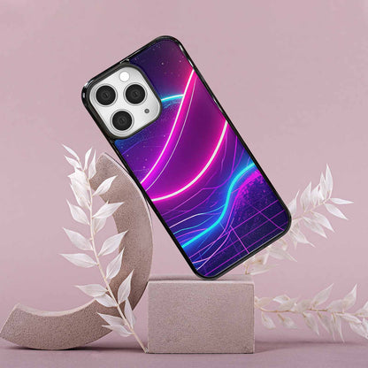 iPhone 15 Pro Max Case — 1980s Neon Cartoon Art Pattern, Original Design Phone Case