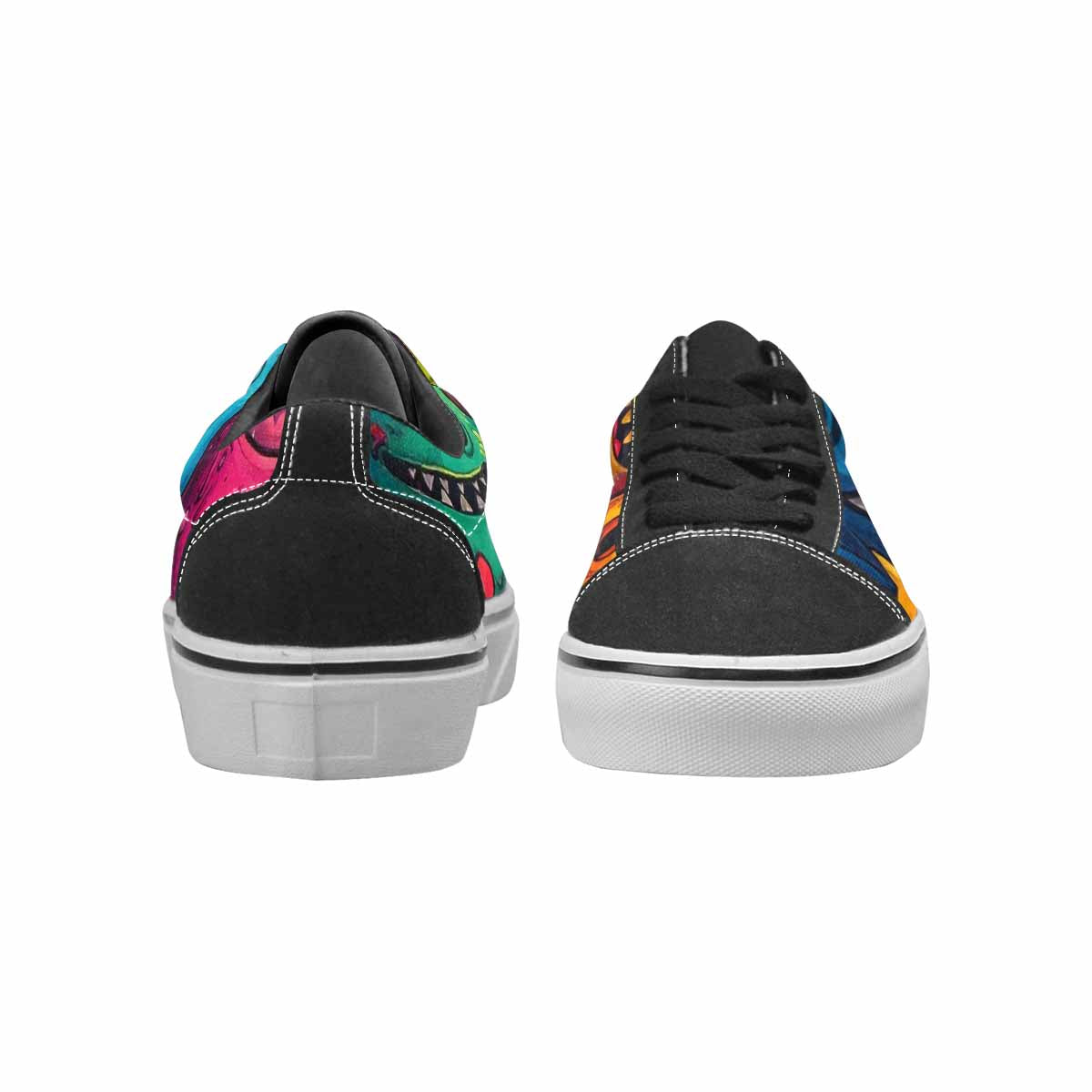 WOMEN'S Monsters (general) Lace-Up Canvas Vibrant Chaos Sneakers
