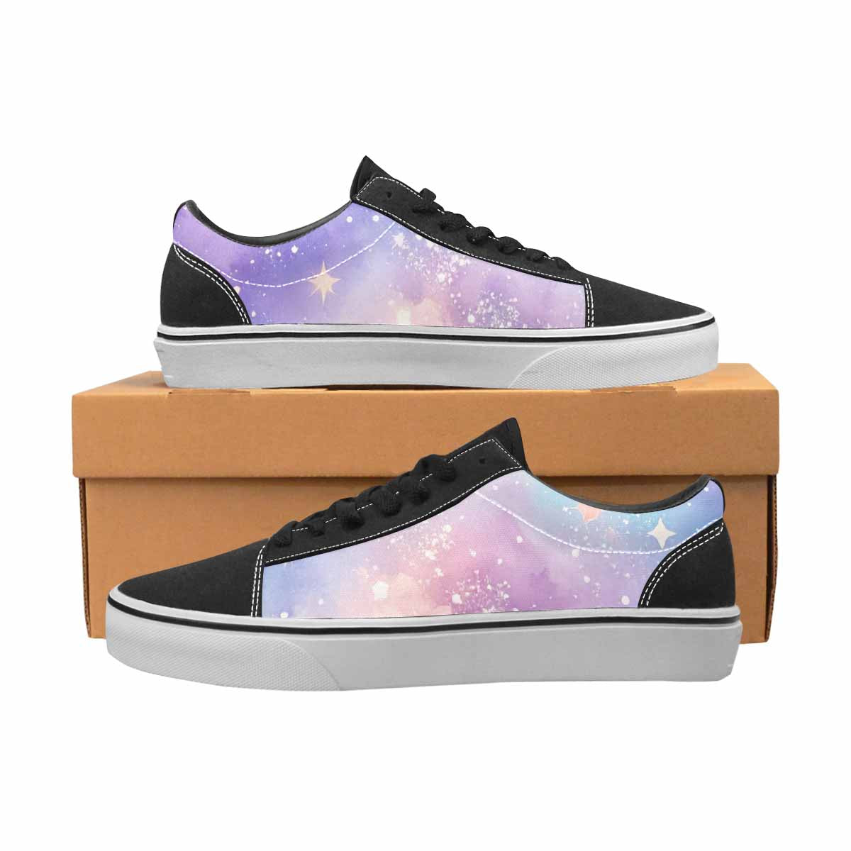 WOMEN'S Galaxy Art - Canvas Lace-Up Aesthetic Sneakers