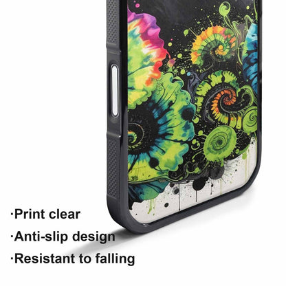 iPhone 17 Pro Max Case — Black &amp; Green Ink Tie Dye, Original Design Phone Case