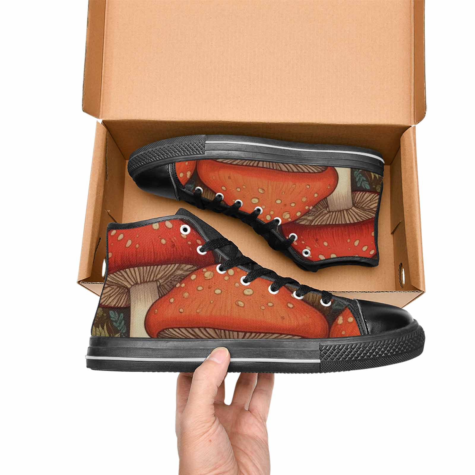 MEN'S Mushroom High Top Canvas Y2K Custom Shoes