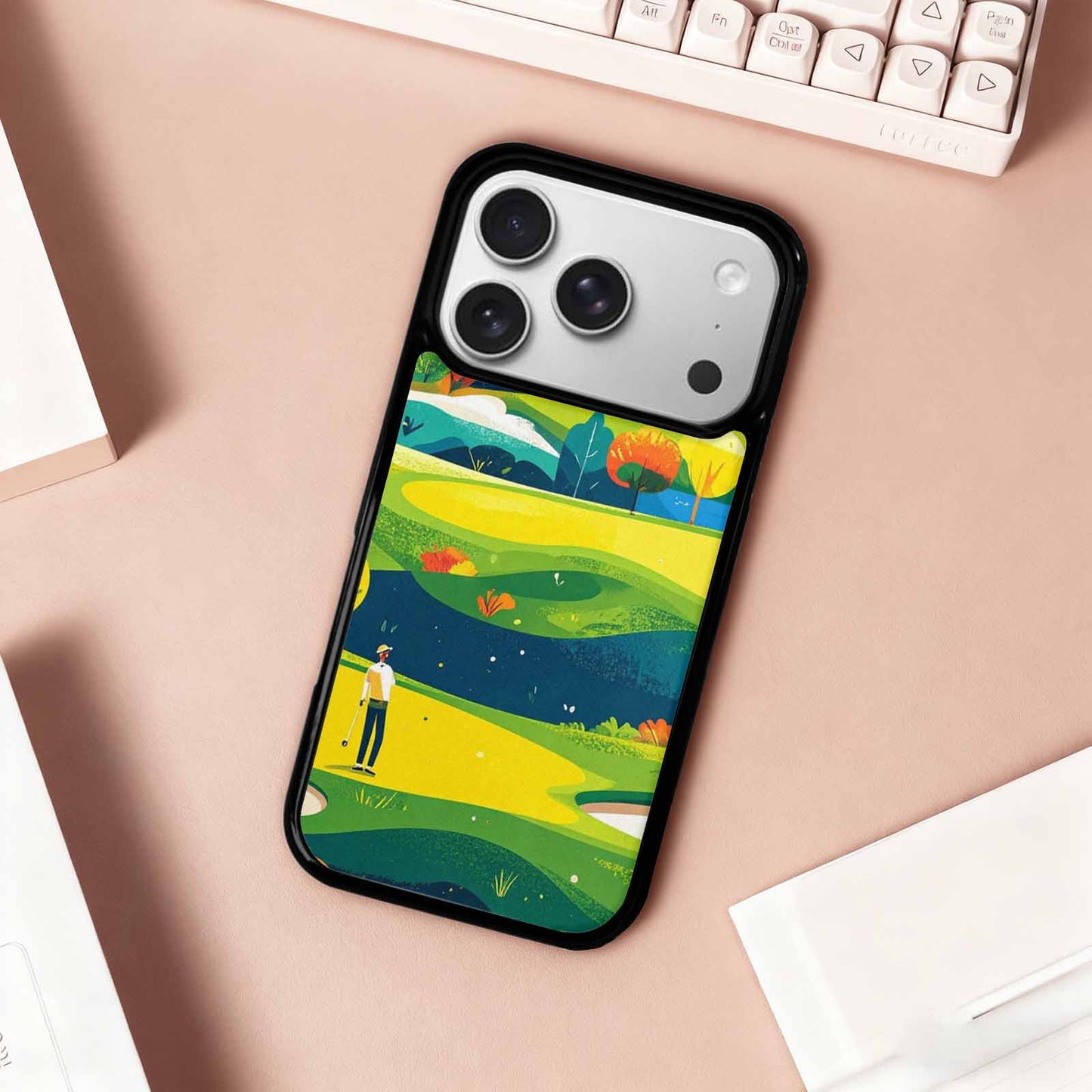 iPhone 17 Pro Case — Golf Cartoon Art Pattern Cartoon Cute, Custom Phone Case