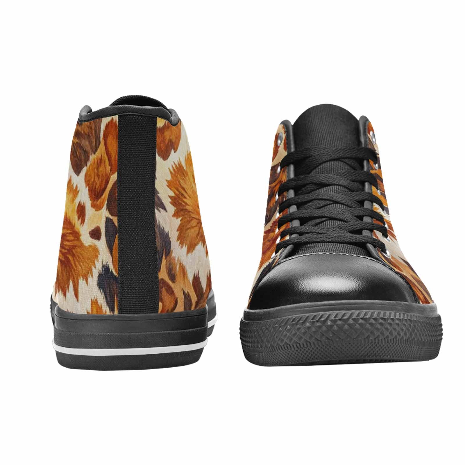 WOMEN'S Cow Animal Print High Top Canvas Aesthetic Sneakers