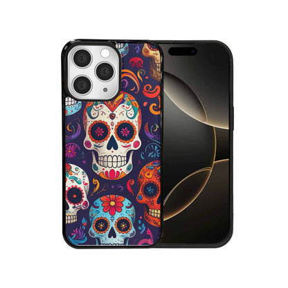 iPhone 15 Pro Max Case — Day Dead Sugar Skull Art 100s, Custom Made Phone Cover