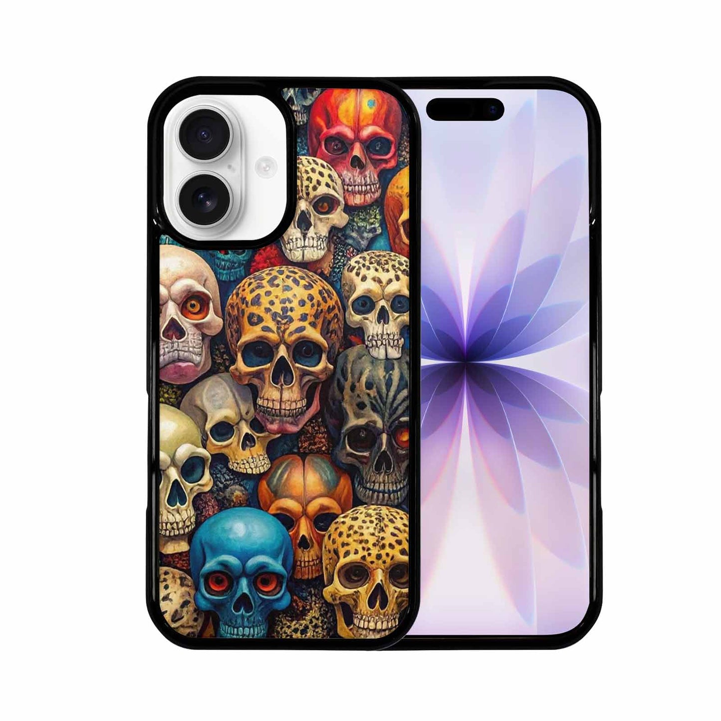 iPhone 17 Case — Skulls Animal Print Gothic Skulls, Unique Phone Case Design
