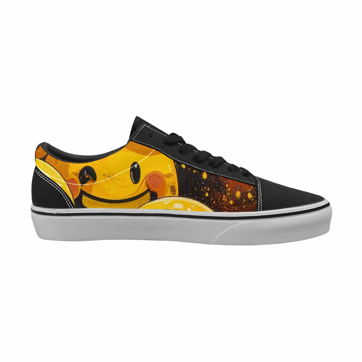 WOMEN'S Melting Moon Smiley — Lace-Up Canvas Dreamlike Custom Shoes