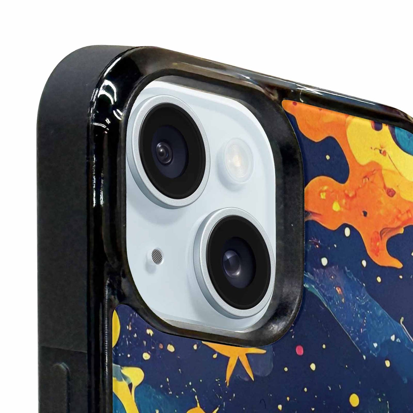 iPhone 15 Plus Case — Cosmic Camo Harmony, Custom Print Case Cover