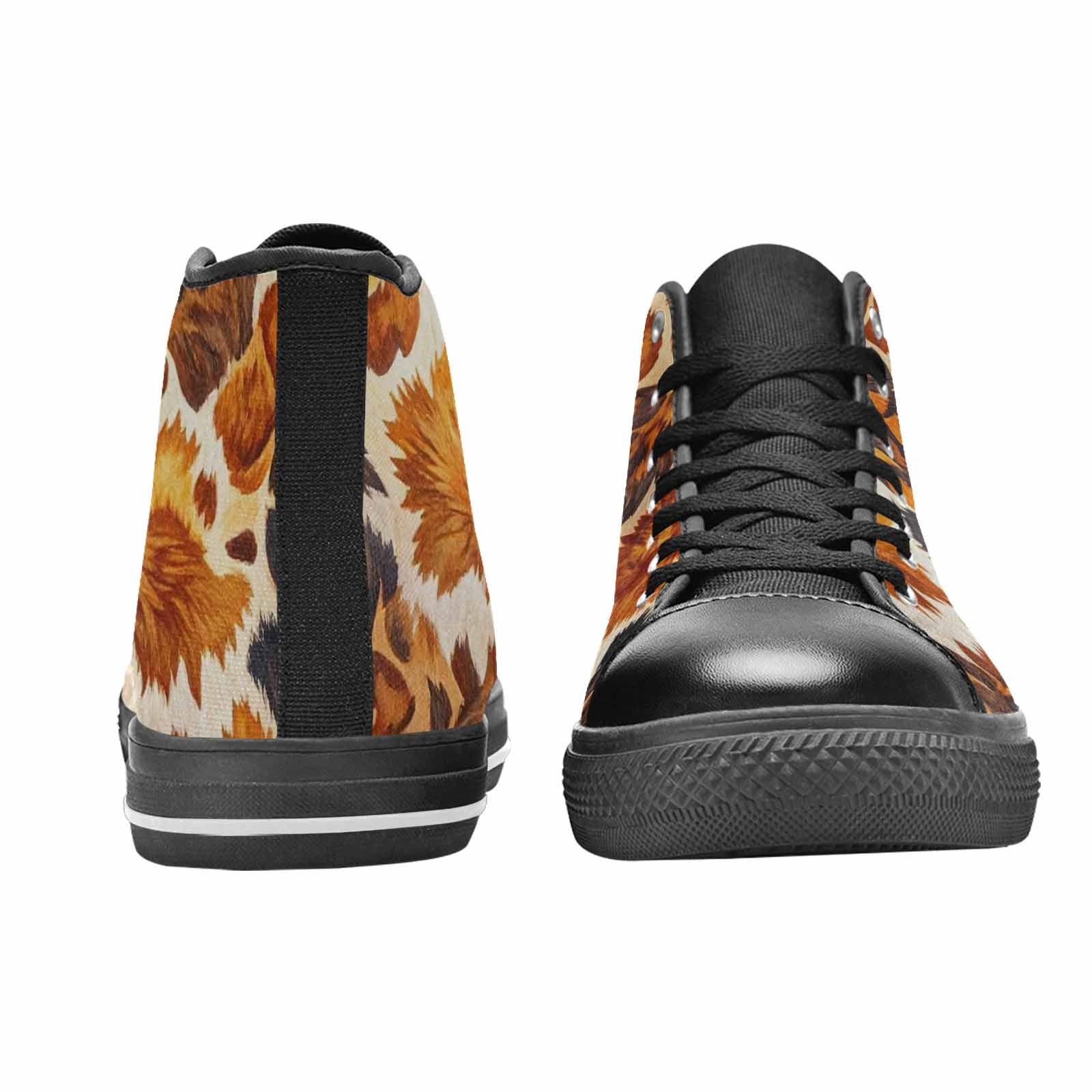 MEN'S Cow Animal Print High Top Canvas Grunge Custom Sneakers
