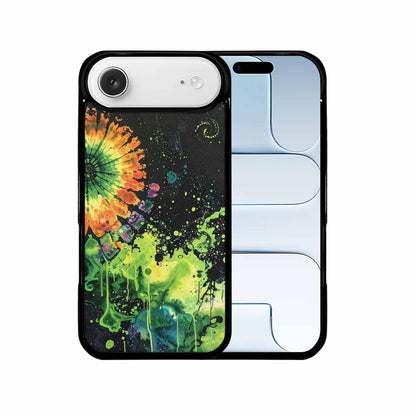 iPhone 17 Air Case — Black Green Ink Tie Dye Tie, Customized Protective Case