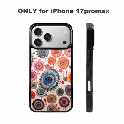 iPhone 17 Pro Max Case — Tie Dye Swirls Black Tie Dye, Custom Print Case Cover