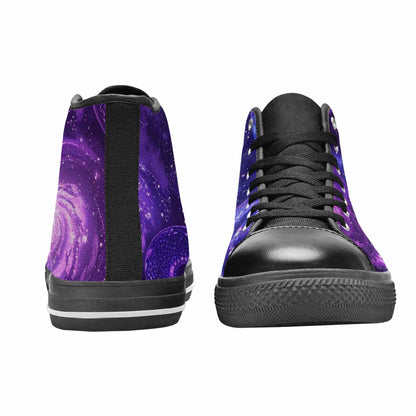 MEN'S Galaxy Snake Print High Top Canvas Vivid Sneakers