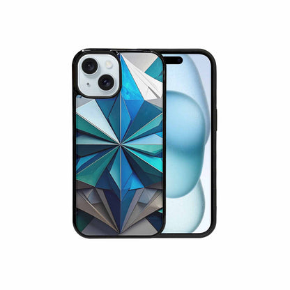 iPhone 15 Case — Geometric Origami Art Pattern, Custom Made Phone Cover
