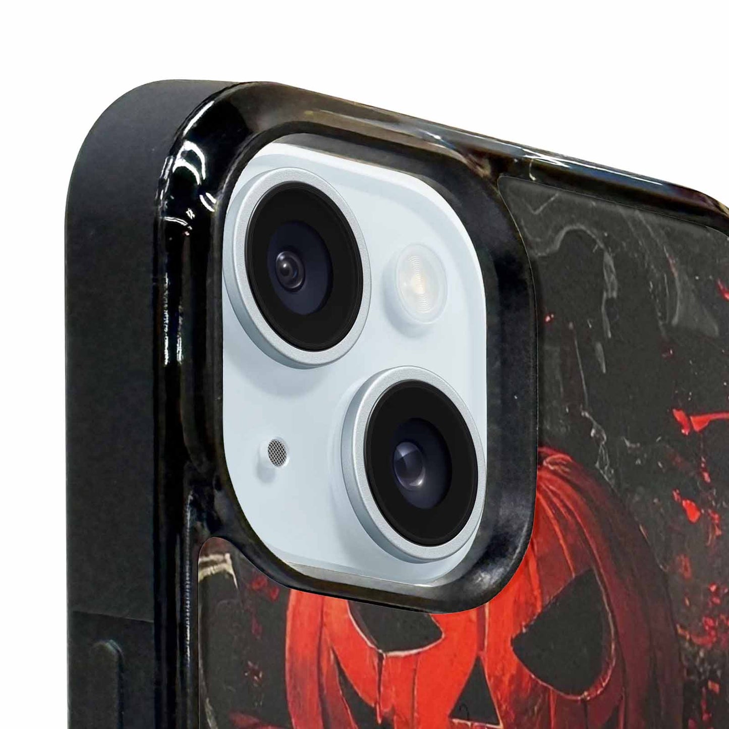 iPhone 15 Plus Case — Bloody Pumpkin Face, Personalized Phone Case