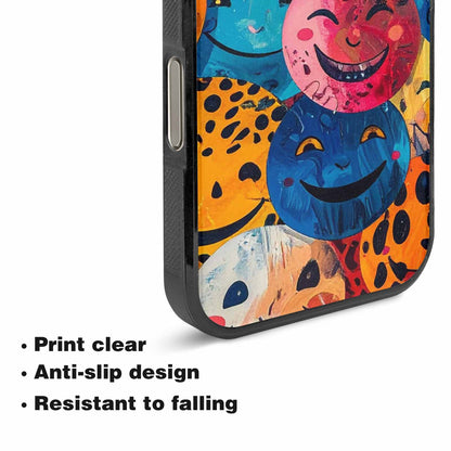 iPhone 16 Pro Case — Smiley Faces Animal Printsmile Kh7 Personalized, Custom Print Case Cover