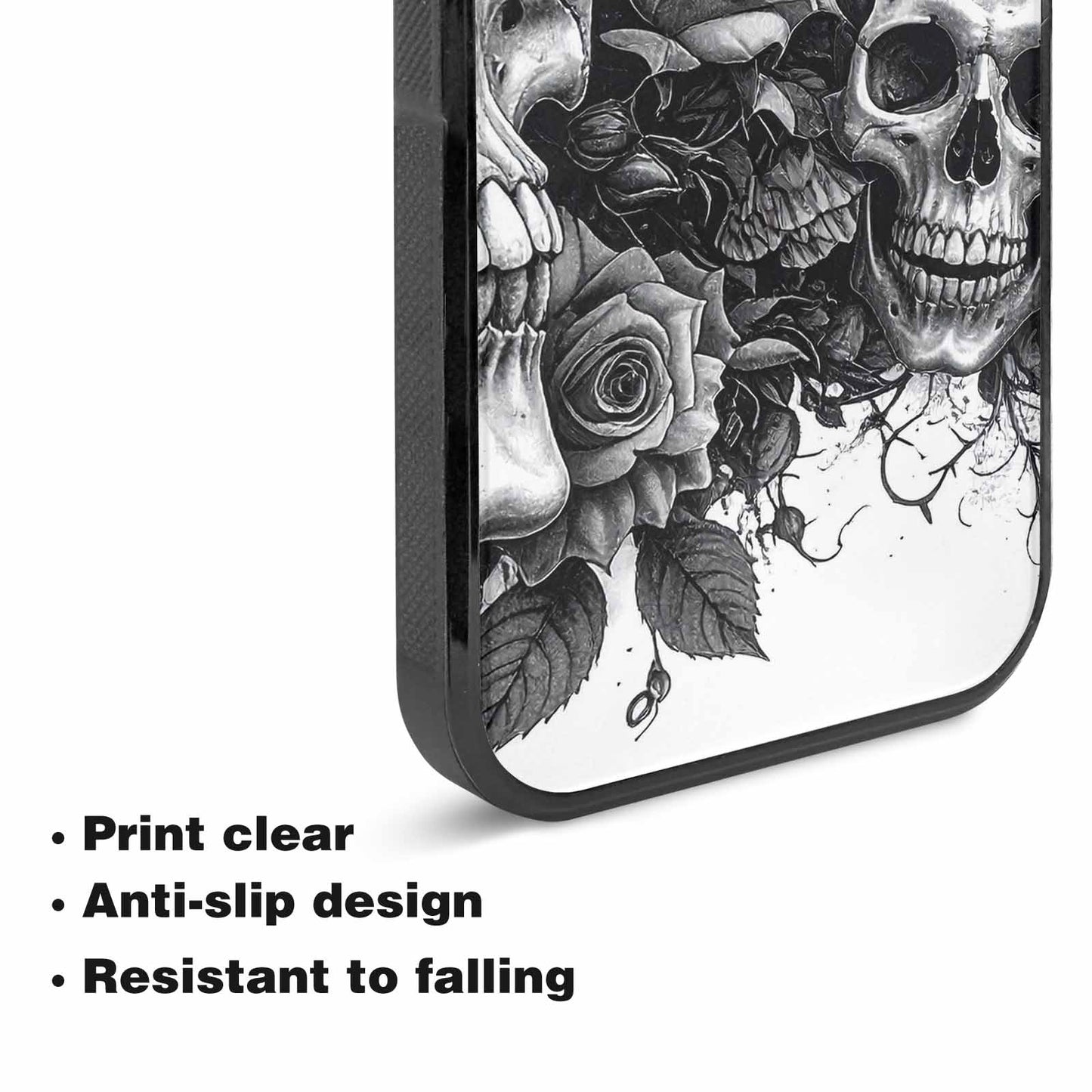 iPhone 15 Case — Skull Gothic Art Dark Original, Custom Print Case Cover