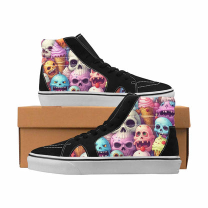 MEN'S Skulls High Top Canvas Artist-designed Aesthetic Custom Sneakers