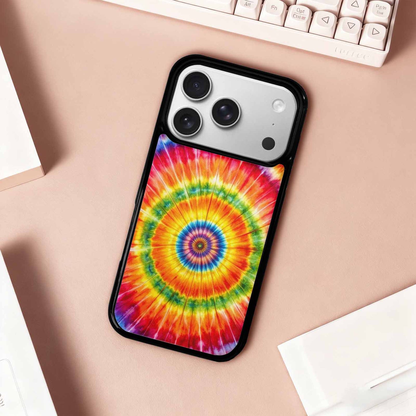 iPhone 17 Pro Case — Tie Dye Rainbow Spiral Tie Dye, Custom Art Phone Cover