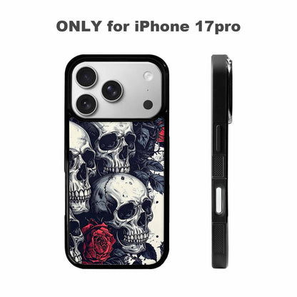 iPhone 17 Pro Case — Skull Dark Art Gothic Print Gothic, Custom Made Phone Cover