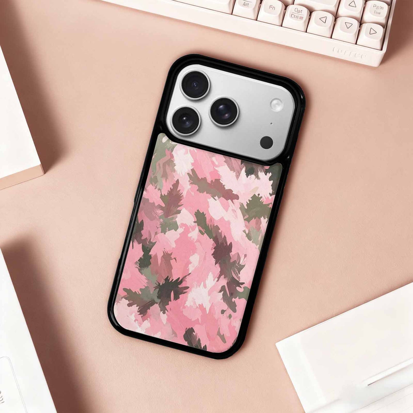 iPhone 17 Pro Case — Small Military Camouflage Blotch Pattern Camo, Custom Print Case Cover