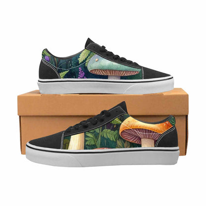 WOMEN'S Mushrooms  Botanical Mushrooms Lace-Up Canvas Grunge Custom Shoes